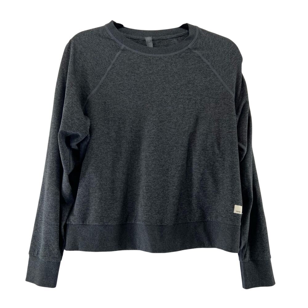 Vuori Relaxed Crew Long Sleeve Sweatshirt Charcoal